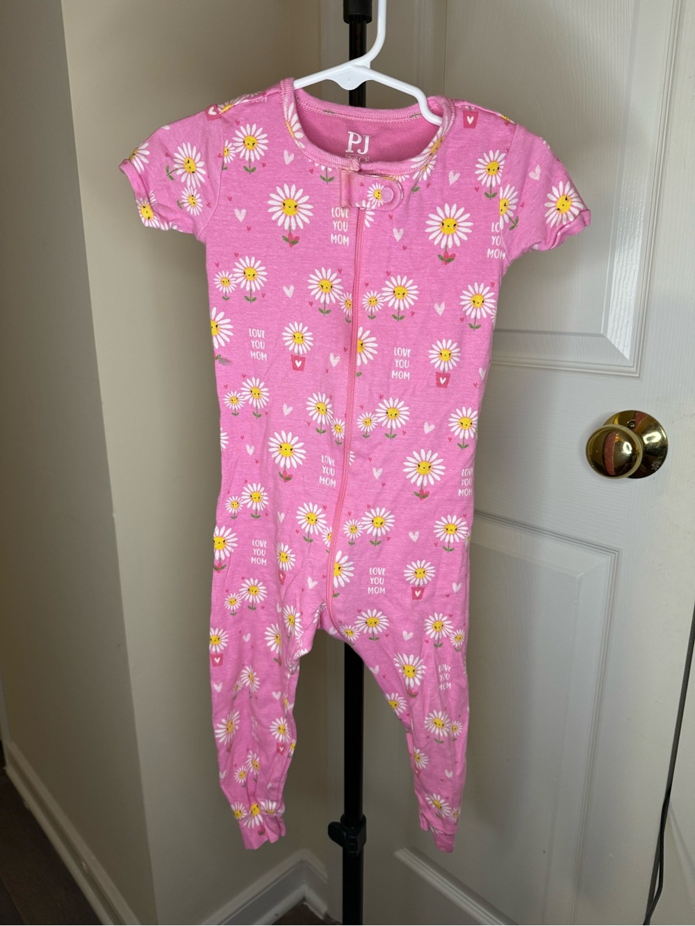 Place Pink Daisy Print One-Piece Romper